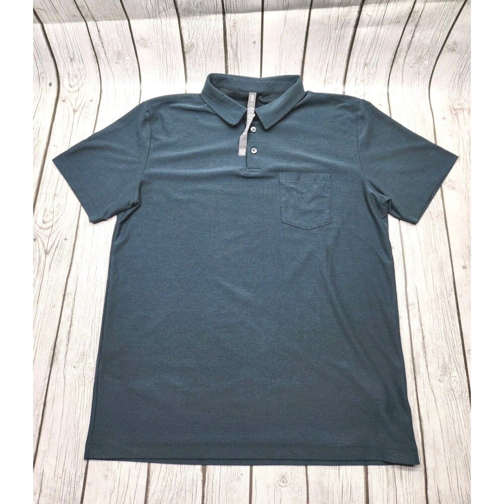 Vuori Ace Polo Shirt Mens M Dark Green Golf Casual Short Sleeve Performance